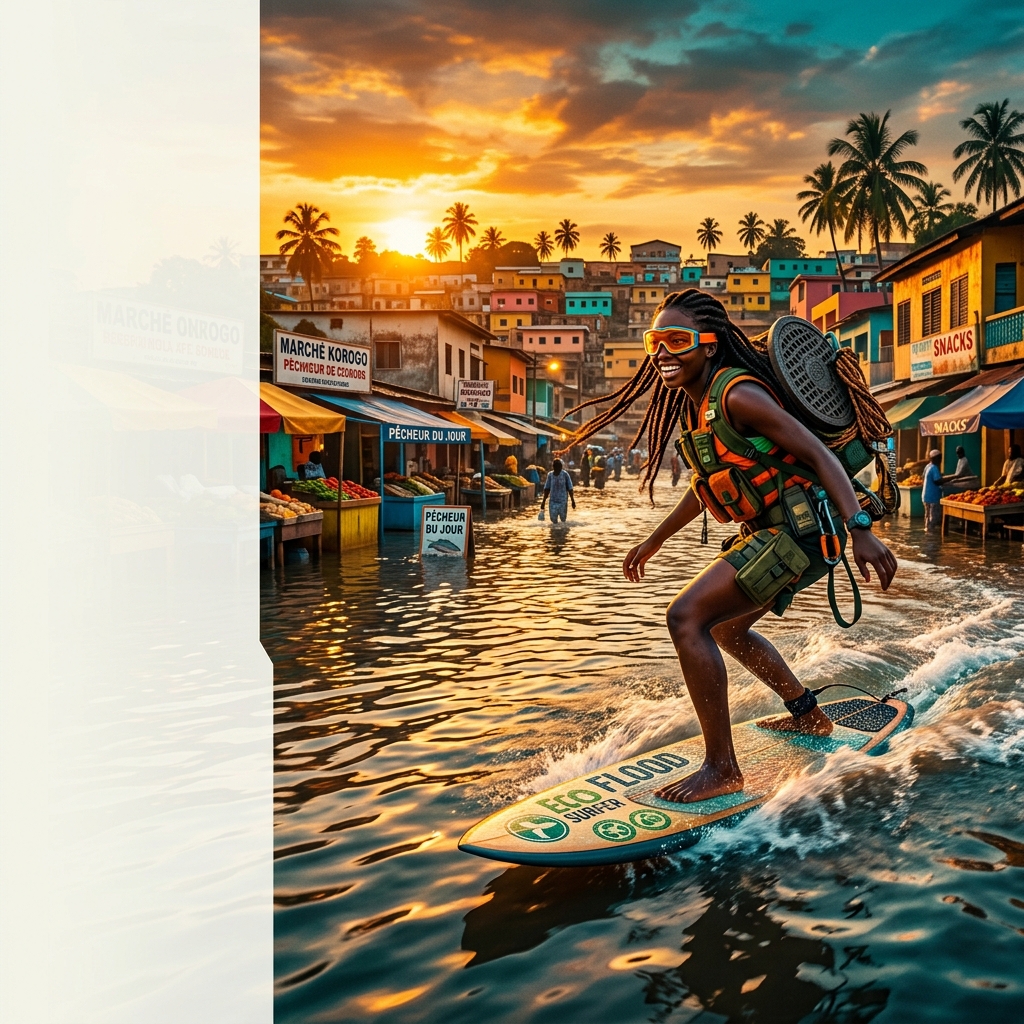 Ajami Tide-Breaker surfing at sunset
